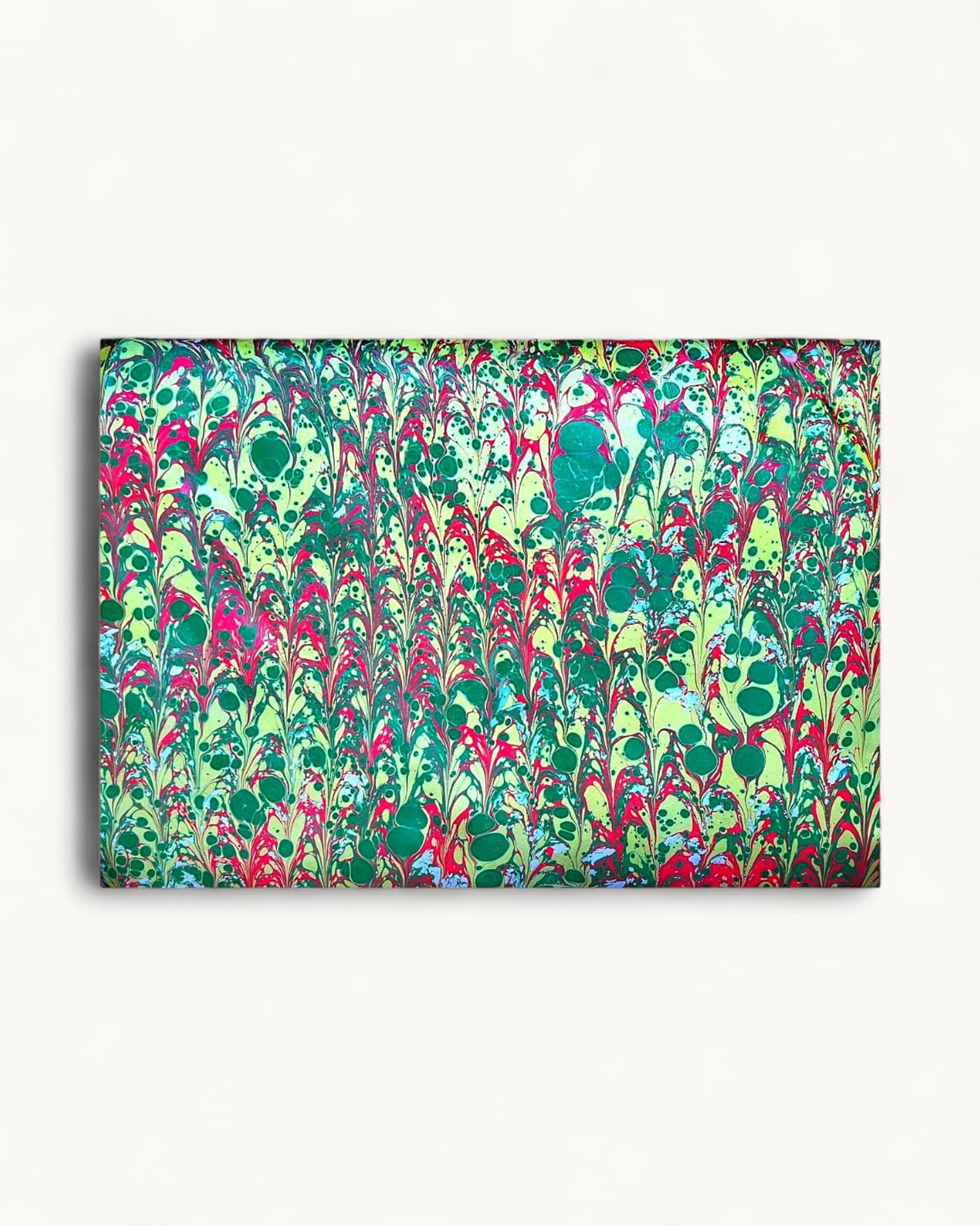 Hand Marbled Paper · Large · Teal Multi